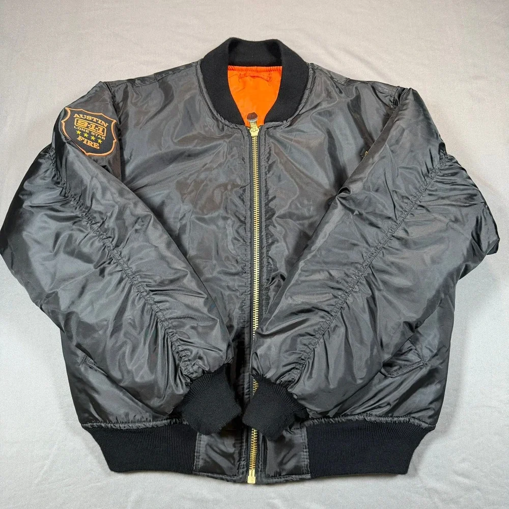 New‎ Vtg 9-1-1 Lone Star Austin Fire Dept Cast & Crew Wrap Gift Bomber Jacket L